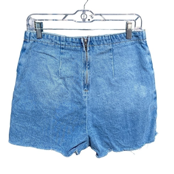 BDG Skort denim button front distressed raw hem womens 28 urban outfitters - Picture 2 of 10